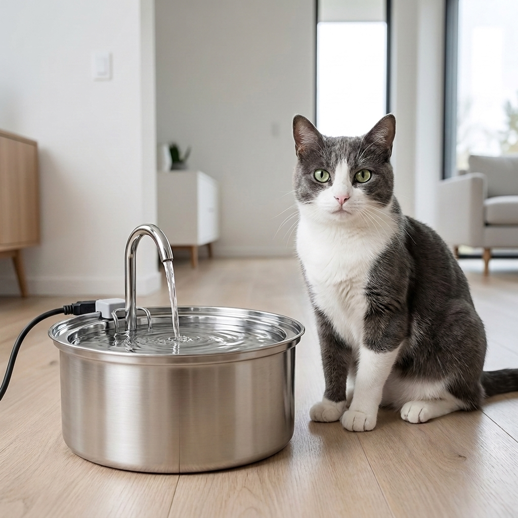 WhiskrFlow Stainless Steel Water Fountain Kit