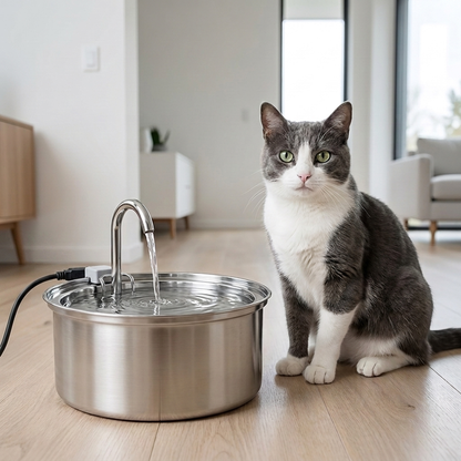 WhiskrFlow Stainless Steel Water Fountain Kit