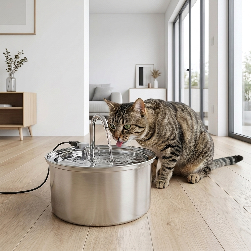 WhiskrFlow Stainless Steel Water Fountain Kit