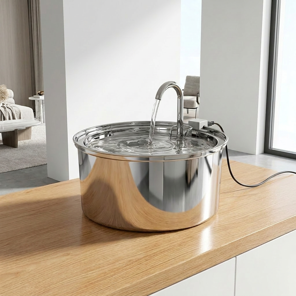 WhiskrFlow Stainless Steel Water Fountain Kit