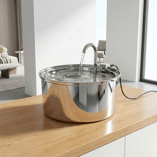 WhiskrFlow Stainless Steel Water Fountain Kit