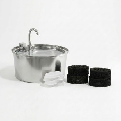 WhiskrFlow Stainless Steel Water Fountain Kit